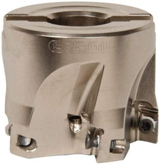 Seco - 5 Inserts, 2" Cut Diam, 3/4" Arbor Diam, 0.433" Max Depth of Cut, Indexable Square-Shoulder Face Mill - 0/90° Lead Angle, 1.57" High, XO.X 1204.. Insert Compatibility, Through Coolant, Series Super Turbo - Exact Tool & Supply
