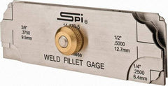 SPI - 1/8 to 1 Inch 420 Stainless Steel Fillet Gage - Use for Fillet and Throat Welds, Checks Weld Sizes, for Concave or Convex Welds - Exact Tool & Supply
