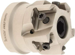 Iscar - 5 Inserts, 1-1/2" Cut Diam, 3/4" Arbor Diam, 0.492" Max Depth of Cut, Indexable Square-Shoulder Face Mill - 0/90° Lead Angle, 1.57" High, T490 LN.. 1306 Insert Compatibility, Through Coolant, Series Helitang - Exact Tool & Supply