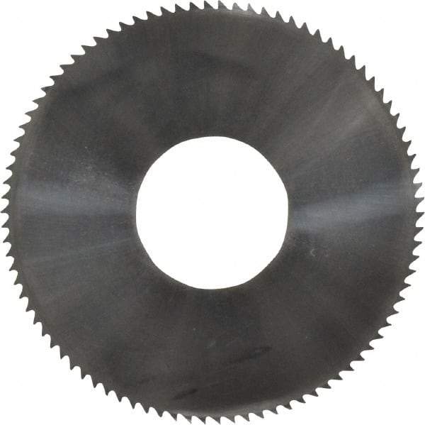 Made in USA - 1-3/4" Diam x 0.016" Blade Thickness x 5/8" Arbor Hole Diam, 90 Tooth Slitting and Slotting Saw - Arbor Connection, Solid Carbide, Concave Ground - Exact Tool & Supply