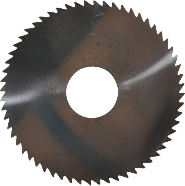 Made in USA - 2-1/4" Diam x 0.04" Blade Thickness x 5/8" Arbor Hole Diam, 60 Tooth Slitting and Slotting Saw - Arbor Connection, Solid Carbide, Concave Ground - Exact Tool & Supply