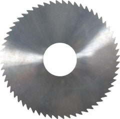 Made in USA - 2-1/4" Diam x 0.064" Blade Thickness x 5/8" Arbor Hole Diam, 60 Tooth Slitting and Slotting Saw - Arbor Connection, Solid Carbide, Concave Ground - Exact Tool & Supply