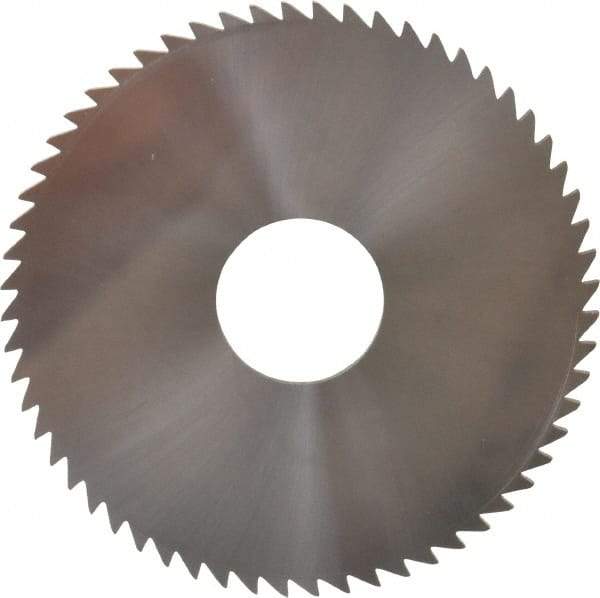 Made in USA - 2-1/4" Diam x 0.091" Blade Thickness x 5/8" Arbor Hole Diam, 60 Tooth Slitting and Slotting Saw - Arbor Connection, Solid Carbide, Concave Ground - Exact Tool & Supply