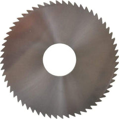 Made in USA - 2-1/4" Diam x 0.091" Blade Thickness x 5/8" Arbor Hole Diam, 60 Tooth Slitting and Slotting Saw - Arbor Connection, Solid Carbide, Concave Ground - Exact Tool & Supply