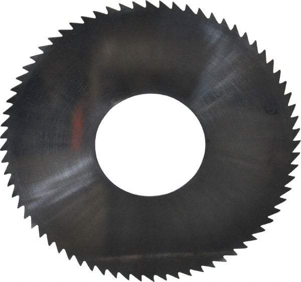 Made in USA - 2-3/4" Diam x 0.016" Blade Thickness x 1" Arbor Hole Diam, 72 Tooth Slitting and Slotting Saw - Arbor Connection, Solid Carbide, Concave Ground - Exact Tool & Supply