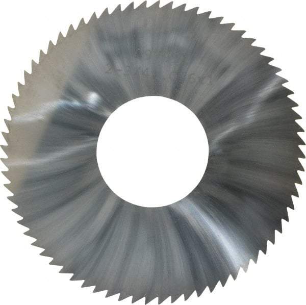 Made in USA - 2-3/4" Diam x 0.036" Blade Thickness x 1" Arbor Hole Diam, 72 Tooth Slitting and Slotting Saw - Arbor Connection, Solid Carbide, Concave Ground - Exact Tool & Supply