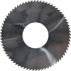 Made in USA - 2-3/4" Diam x 0.04" Blade Thickness x 1" Arbor Hole Diam, 72 Tooth Slitting and Slotting Saw - Arbor Connection, Solid Carbide, Concave Ground - Exact Tool & Supply