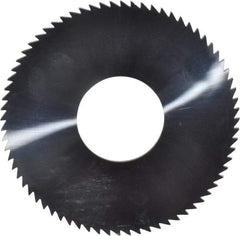 Made in USA - 2-3/4" Diam x 0.072" Blade Thickness x 1" Arbor Hole Diam, 72 Tooth Slitting and Slotting Saw - Arbor Connection, Solid Carbide, Concave Ground - Exact Tool & Supply