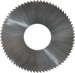 Made in USA - 2-3/4" Diam x 0.081" Blade Thickness x 1" Arbor Hole Diam, 72 Tooth Slitting and Slotting Saw - Arbor Connection, Solid Carbide, Concave Ground - Exact Tool & Supply