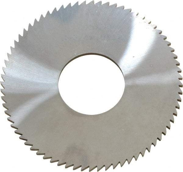 Made in USA - 2-3/4" Diam x 0.091" Blade Thickness x 1" Arbor Hole Diam, 72 Tooth Slitting and Slotting Saw - Arbor Connection, Solid Carbide, Concave Ground - Exact Tool & Supply