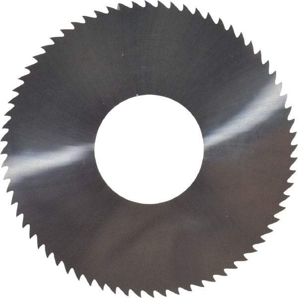 Made in USA - 2-3/4" Diam x 0.102" Blade Thickness x 1" Arbor Hole Diam, 72 Tooth Slitting and Slotting Saw - Arbor Connection, Solid Carbide, Concave Ground - Exact Tool & Supply
