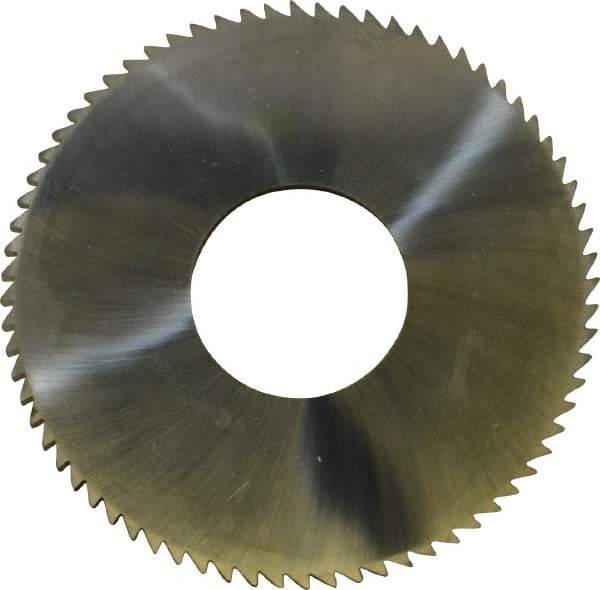 Made in USA - 2-3/4" Diam x 0.128" Blade Thickness x 1" Arbor Hole Diam, 72 Tooth Slitting and Slotting Saw - Arbor Connection, Solid Carbide, Concave Ground - Exact Tool & Supply