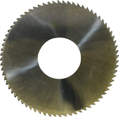 Made in USA - 2-3/4" Diam x 0.128" Blade Thickness x 1" Arbor Hole Diam, 72 Tooth Slitting and Slotting Saw - Arbor Connection, Solid Carbide, Concave Ground - Exact Tool & Supply