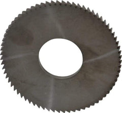 Made in USA - 2-3/4" Diam x 0.144" Blade Thickness x 1" Arbor Hole Diam, 72 Tooth Slitting and Slotting Saw - Arbor Connection, Solid Carbide, Concave Ground - Exact Tool & Supply