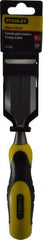 Stanley - 9" OAL x 1-1/2" Blade Width Wood Chisel - 1-1/2" Tip, Polypropylene Handle - Exact Tool & Supply