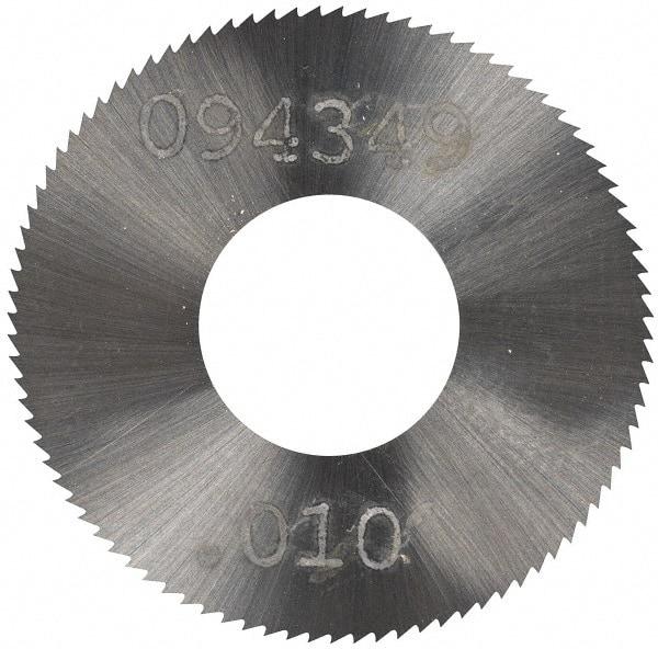 Made in USA - 1" Diam x 0.01" Blade Thickness, 3/8" Arbor Hole Diam, 98 Teeth, Solid Carbide Jeweler's Saw - Uncoated - Exact Tool & Supply