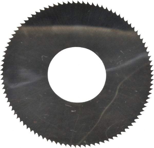 Made in USA - 1" Diam x 0.014" Blade Thickness, 3/8" Arbor Hole Diam, 98 Teeth, Solid Carbide Jeweler's Saw - Uncoated - Exact Tool & Supply
