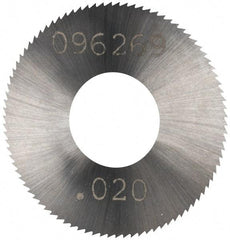 Made in USA - 1" Diam x 0.02" Blade Thickness, 3/8" Arbor Hole Diam, 98 Teeth, Solid Carbide Jeweler's Saw - Uncoated - Exact Tool & Supply