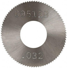 Made in USA - 1" Diam x 0.032" Blade Thickness, 3/8" Arbor Hole Diam, 98 Teeth, Solid Carbide Jeweler's Saw - Uncoated - Exact Tool & Supply
