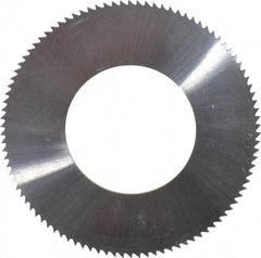 Made in USA - 1" Diam x 0.031" Blade Thickness, 1/2" Arbor Hole Diam, 98 Teeth, Solid Carbide Jeweler's Saw - Uncoated - Exact Tool & Supply