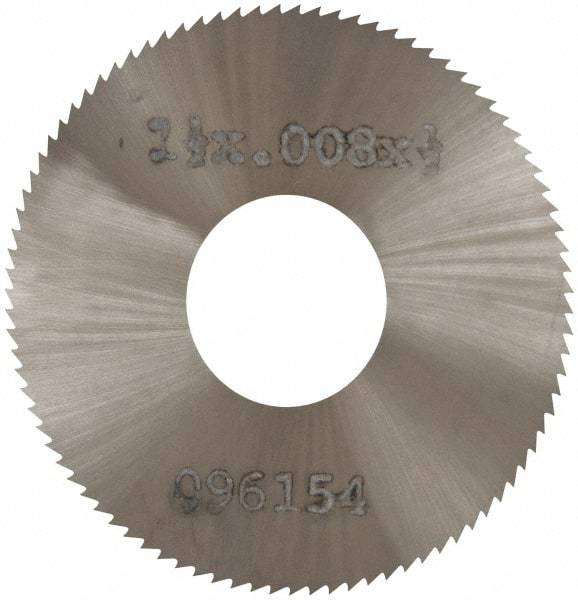 Made in USA - 1-1/2" Diam x 0.008" Blade Thickness, 1/2" Arbor Hole Diam, 140 Teeth, Solid Carbide, Jeweler's Saw - Uncoated - Exact Tool & Supply
