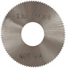 Made in USA - 1-1/2" Diam x 0.008" Blade Thickness, 1/2" Arbor Hole Diam, 140 Teeth, Solid Carbide, Jeweler's Saw - Uncoated - Exact Tool & Supply