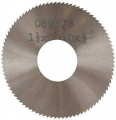 Made in USA - 1-1/2" Diam x 0.01" Blade Thickness, 1/2" Arbor Hole Diam, 130 Teeth, Solid Carbide, Jeweler's Saw - Uncoated - Exact Tool & Supply