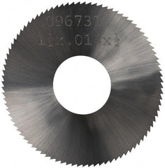 Made in USA - 1-1/2" Diam x 0.014" Blade Thickness, 1/2" Arbor Hole Diam, 110 Teeth, Solid Carbide, Jeweler's Saw - Uncoated - Exact Tool & Supply