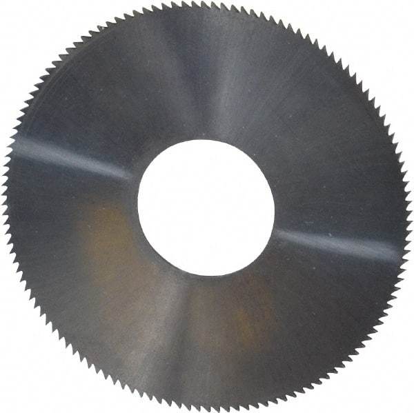 Made in USA - 1-1/2" Diam x 0.031" Blade Thickness, 1/2" Arbor Hole Diam, 130 Teeth, Solid Carbide, Jeweler's Saw - Uncoated - Exact Tool & Supply