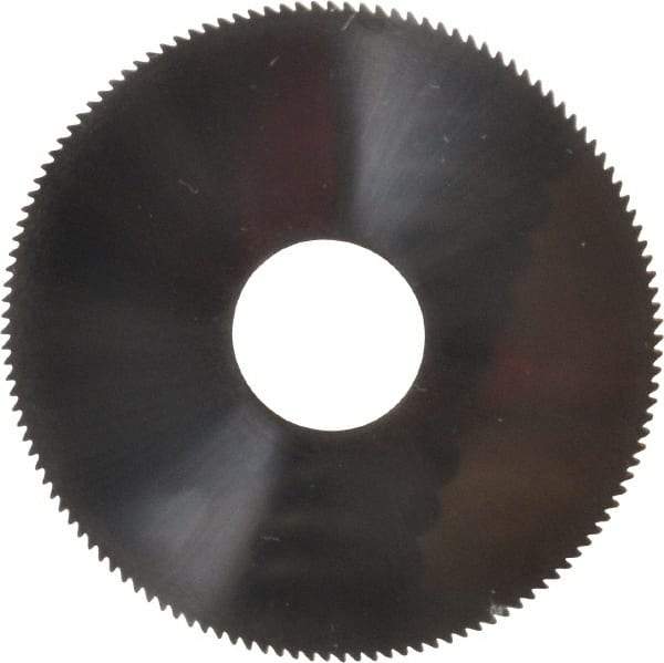 Made in USA - 1-3/4" Diam x 0.025" Blade Thickness, 1/2" Arbor Hole Diam, 130 Teeth, Solid Carbide, Jeweler's Saw - Uncoated - Exact Tool & Supply