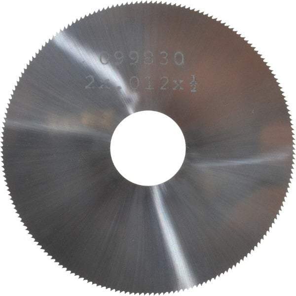 Made in USA - 2" Diam x 0.012" Blade Thickness, 1/2" Arbor Hole Diam, 190 Teeth, Solid Carbide Jeweler's Saw - Uncoated - Exact Tool & Supply
