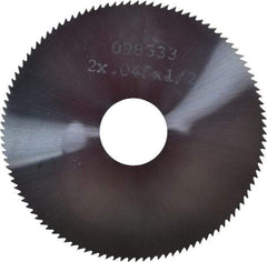 Made in USA - 2" Diam x 0.045" Blade Thickness, 1/2" Arbor Hole Diam, 110 Teeth, Solid Carbide Jeweler's Saw - Uncoated - Exact Tool & Supply