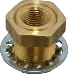 Parker - 1-14 Male Thread x 3/8 Female Thread, Brass Industrial Pipe Anchor Coupling - Male Straight Thread O-Ring x Female NPTF, 1,000 psi - Exact Tool & Supply