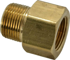Parker - 3/4 Male Thread x 3/4 Female Thread, Brass Industrial Pipe Adapter - MNPTF x FNPTF, 1,000 psi - Exact Tool & Supply