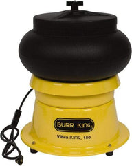 Burr King - 0.33 Cu Ft, 1/5 hp, Vibratory Tumbler - Adjustable Amplitude, Flow Through Drain - Exact Tool & Supply