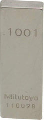Mitutoyo - 0.1001" Rectangular Steel Gage Block - Accuracy Grade 0, Includes Certificate of Inspection - Exact Tool & Supply