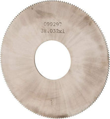 Made in USA - 3" Diam x 0.032" Blade Thickness, 1" Arbor Hole Diam, 168 Teeth, Solid Carbide Jeweler's Saw - Uncoated - Exact Tool & Supply