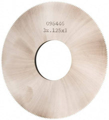 Made in USA - 3" Diam x 1/8" Thick, 1" Arbor Hole Diam, 230 Teeth, Solid Carbide Jeweler's Saw - Uncoated - Exact Tool & Supply