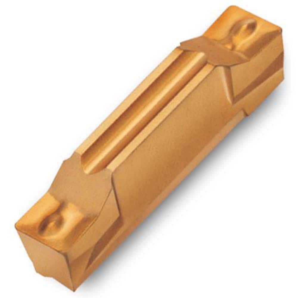 Grooving Insert: TDFTT TT5100, Solid Carbide TiN, TiCN, Al2O3 & TiN Finish, Right Hand, 0.157″ Cutting Width, Series TDFT-E