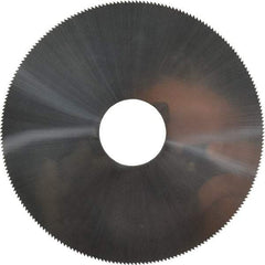 Made in USA - 4" Diam x 0.02" Blade Thickness, 1" Arbor Hole Diam, 220 Teeth, Solid Carbide Jeweler's Saw - Uncoated - Exact Tool & Supply