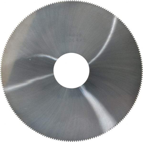 Made in USA - 4" Diam x 0.064" Blade Thickness, 1" Arbor Hole Diam, 220 Teeth, Solid Carbide Jeweler's Saw - Uncoated - Exact Tool & Supply