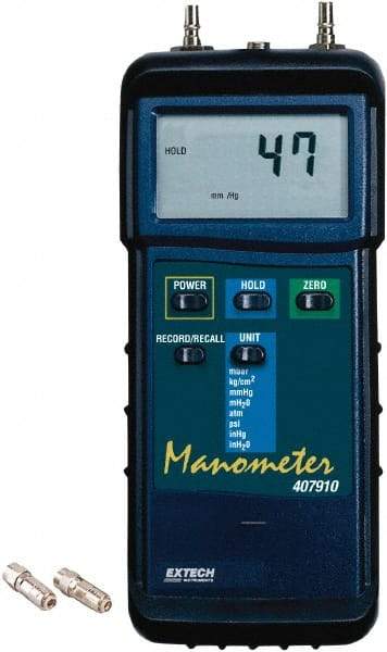 Extech - 29 Max psi, 2% Accuracy, Differential Pressure Manometer - Exact Tool & Supply