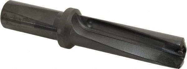 Kyocera - 3.37" Max Drill Depth, 3xD, 1-1/8" Diam, Indexable Insert Drill - 2 Inserts, 1" Shank Diam, Whistle Notch Shank - Exact Tool & Supply