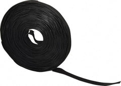 VELCRO Brand - 150 Piece 3/4" Wide x 6" Piece Length, Self Fastening Tie/Strap Hook & Loop Strap - Perforated/Pieces Roll, Black, Printable Surface - Exact Tool & Supply