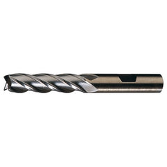 ‎3/4″ × 3/4″ × 4″ × 6-1/4″ RHS / RHC HSS-CO 8% (M42) Cobalt, Single End, 6-Flute, Center Cutting End Mill - TiN - Exact Tool & Supply