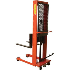 Wesco Industrial Products - 1,000 Lb Capacity, 64" Lift Height, Steel Stacker Manually Operated Lift - Exact Tool & Supply
