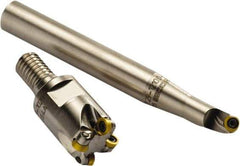 Seco - 23mm Cutting Diam, 3mm Max Depth of Cut, Arbor Hole Indexable Copy End Mill - 5 Inserts, RDH. 06T1 Insert, R217.29 Toolholder - Exact Tool & Supply