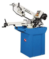 Enco - 9-3/8 x 6-1/4" Max Capacity, Manual Geared Head Horizontal Bandsaw - 138 & 276 SFPM Blade Speed, 220 Volts, 45 & 60°, 1.5 hp, 3 Phase - Exact Tool & Supply