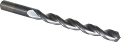 Chicago-Latrobe - 31/64" 135° High Speed Steel Jobber Drill - TiCN Finish, Right Hand Cut, Parabolic Flute, Straight Shank, 5-7/8" OAL, Notched Point - Exact Tool & Supply
