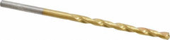 Chicago-Latrobe - #31 135° Cobalt Jobber Drill - TiN Finish, Right Hand Cut, Spiral Flute, Straight Shank, 2-3/4" OAL, Split Point - Exact Tool & Supply